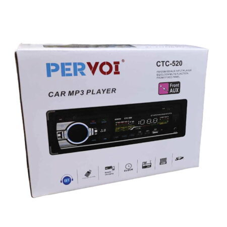 PerVoi MP3 player αυτοκινήτου USB, SD, FM, BT, Clock, Aux CTC-520 - Car MP3 player - Image 2