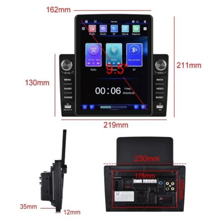 Οθόνη αυτοκινήτου 9.5" HD αφής 2DIN 2+32G 9582Α - Car multimedia player touch screen universal - Image 3