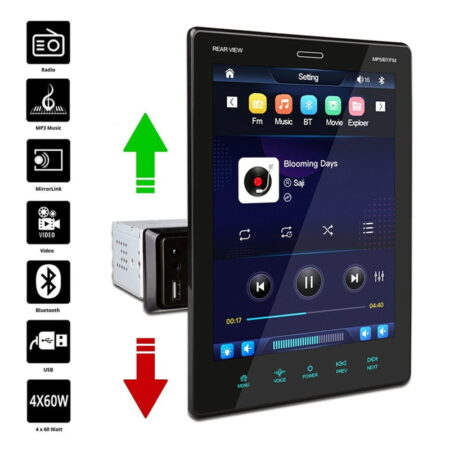 Ηχοσύστημα Αυτοκινήτου Universal 1DIN (Bluetooth/USB) με Οθόνη Αφής 9.5" - Car MP5 Player Vertical Screen Universal