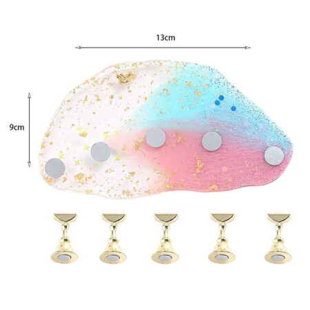 Μαγνητική Βάση Στήριξης για Τιπς Νυχιών - Glitter Powder Gradient Magnetic Nail Stand - Image 5