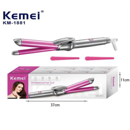 Kemei KM-1881 Πρέσα Μαλλιών με Κεραμικές Πλάκες – Professional Hair Straightener - Image 2