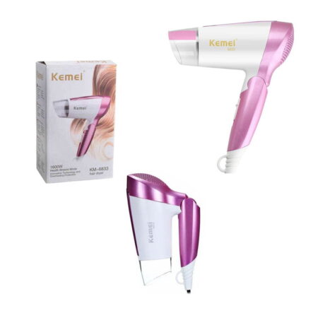 Kemei Πιστολάκι Μαλλιών Ταξιδίου 1600W KM-6833 - Hair dryer