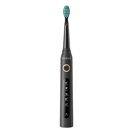 Sonic toothbrushes with head set and case FairyWill FW-507 (Black and white) - Image 3