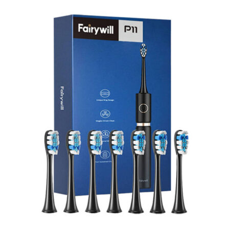 Sonic toothbrush with head set and case FairyWill FW-P11 (Black) - Image 2