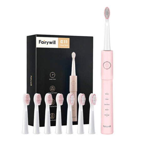 Sonic toothbrush with head set and case FairyWill FW-E11 (pink) - Image 4