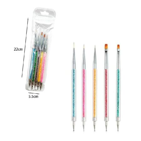 Πινέλα νυχιών 5τμχ - Nail brushes 5pcs - Image 4