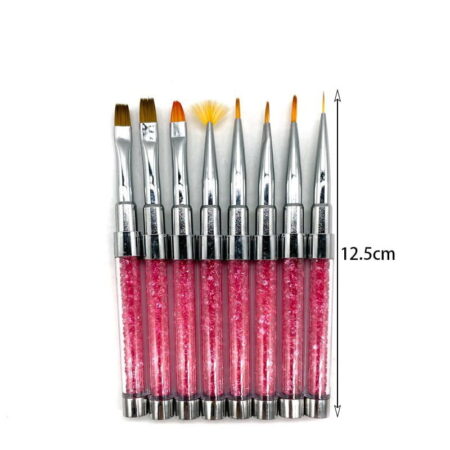 Σετ πινέλα νυχίων 8τμχ - Nail brushes 8pcs