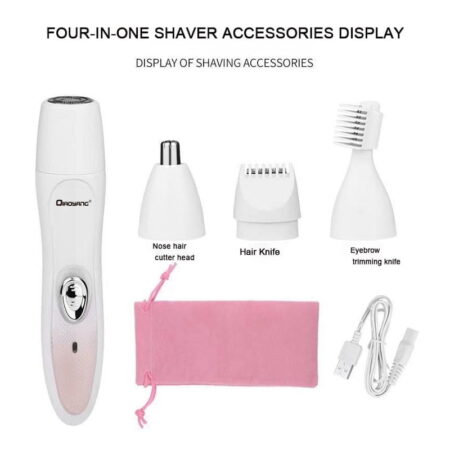 QIAOYANG 4 σε 1 ξυριστική μηχανή - 4 in 1 Shaver with lady epilator & shaving head QA-T590 - Image 5