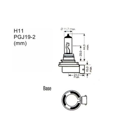 Λάμπα Αυτοκινήτου M-Tech PTZSW11-DUO H11 12V 55W - Image 2