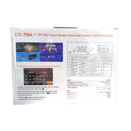 PerVoi Οθόνη αυτοκινήτου 7" HD αφής CTC-7066 multimedia system - Capacitive touch screen - Image 3