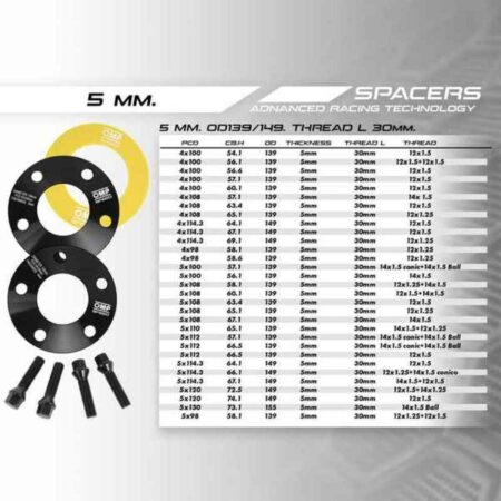 Σετ από Διαχωριστές OMP 4x108 57,1 M14 x 1,50 5 mm - Image 6