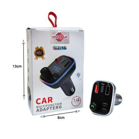 Wisdomup Φορτιστής Αυτοκινήτου με 2 USB & Type-C CZ-13 3.4A - Car Multifunction Adapter - Image 4