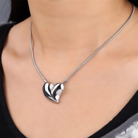 Γυναικείο Ατσάλινο Κολιέ Με Καρδιά – Women’s Steel Necklace - Image 5