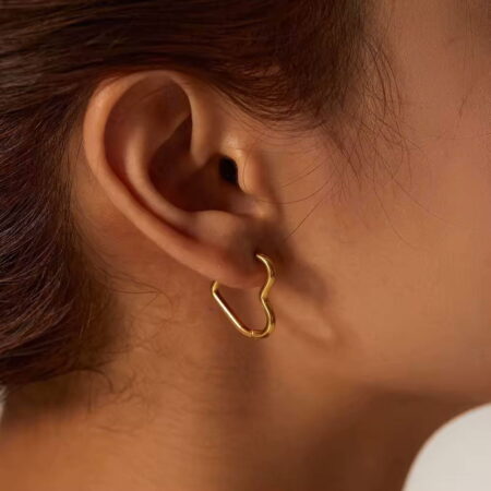 ΓΥΝΑΙΚΕΙΑ ΣΚΟΥΛΑΡΙΚΙΑ ΚΡΙΚΟΙ ΑΠΟ ΑΤΣΑΛΙ-WOMEN&apos;S STEEL EARRINGS - Image 2