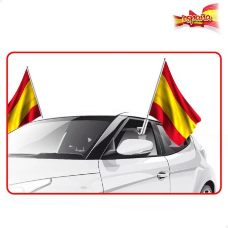 Car flag holder Colorbaby 45 x 30 cm Ισπανία 2 Τεμάχια 24 Μονάδες - Image 2