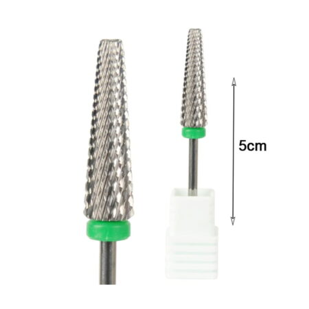 Φρεζάκι καρβιδίου πράσινο - Carbide nail drill bit green - Image 2