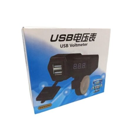 Φορτιστής αυτοκινήτου με βολτόμετρο – USB voltmeter car charger - Image 2